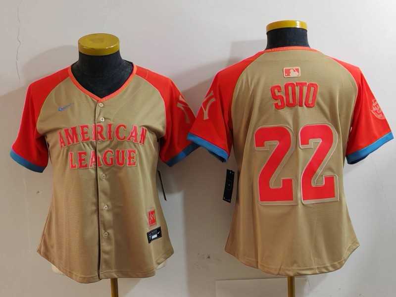 Womens New York Yankees #22 Juan Soto Cream 2024 All Star Limited Stitched Jersey->2024 mlb all-star->MLB Jersey